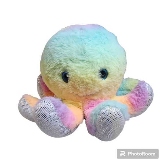 The Petting Zoo Ombrez Octopus Stuffed Animal Plush Rainbow Toy Kids Oce… - Picture 2 of 10